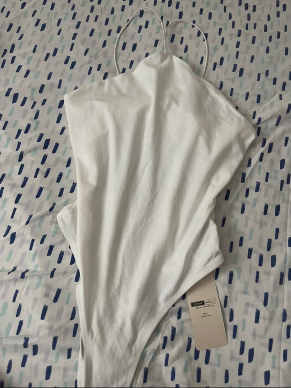 SHEIN White Spaghetti Strap Bodysuit